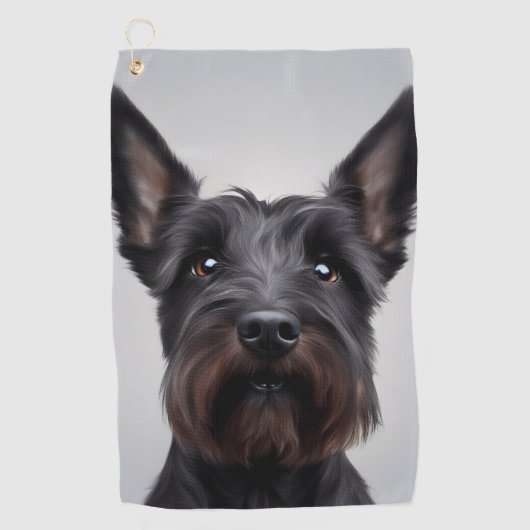 Scottish Terrier Golfhandtuch (Vorderseite)