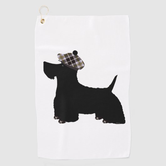 Scottish Terrier Golfhandtuch (Vorderseite)