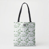 SCOTTISH Terrier Green Toile Tasche (Vorderseite)