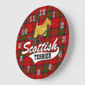 Scottish Terrier Große Wanduhr (Winkel)