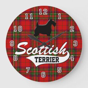 Scottish Terrier Große Wanduhr