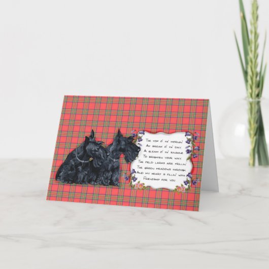 Scottish Terrier Grußkarte Karte (Vorderseite)