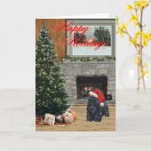 Scottish Terrier Grußkarte Karte (Gelbe Blume)