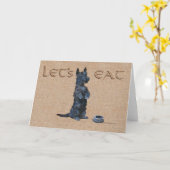 Scottish Terrier Grußkarte Karte (Gelbe Blume)
