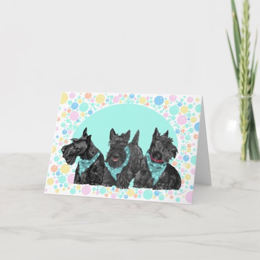 Scottish Terrier Grußkarte Karte (Vorderseite)