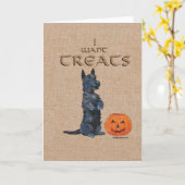 Scottish Terrier Grußkarte Karte (Gelbe Blume)