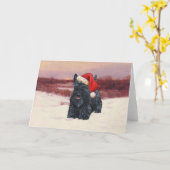 Scottish Terrier Grußkarte Karte (Gelbe Blume)