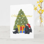 Scottish Terrier Grußkarte Karte (Gelbe Blume)