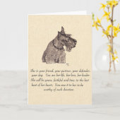 Scottish Terrier Grußkarte Karte (Gelbe Blume)