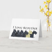 Scottish Terrier Grußkarte Karte (Gelbe Blume)