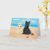 Scottish Terrier Grußkarte Karte (Gelbe Blume)