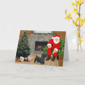 Scottish Terrier Grußkarte Karte (Gelbe Blume)