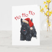 Scottish Terrier Grußkarte Karte (Gelbe Blume)