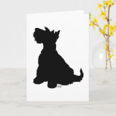 Scottish Terrier Grußkarte Karte (Gelbe Blume)