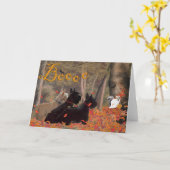 Scottish Terrier Grußkarte Karte (Gelbe Blume)