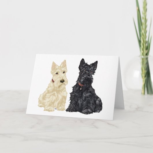 Scottish Terrier Grußkarte Karte (Vorderseite)