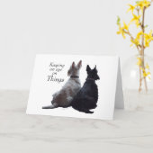 Scottish Terrier Grußkarte Karte (Gelbe Blume)