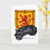 Scottish Terrier Grußkarte Karte (Gelbe Blume)