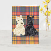 Scottish Terrier Grußkarte Karte (Gelbe Blume)