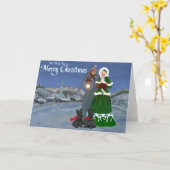 Scottish Terrier Grußkarte Karte (Gelbe Blume)