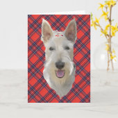 Scottish Terrier Grußkarte Karte (Gelbe Blume)