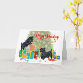 Scottish Terrier Grußkarte Karte (Gelbe Blume)