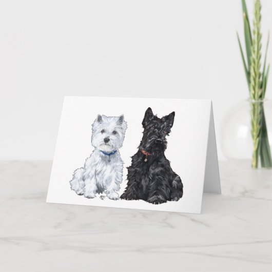 Scottish Terrier Grußkarte Karte (Vorderseite)