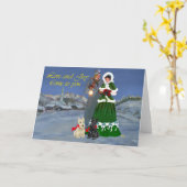 Scottish Terrier Grußkarte Karte (Gelbe Blume)