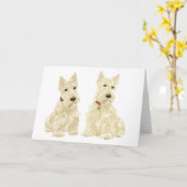 Scottish Terrier Grußkarte Karte (Gelbe Blume)