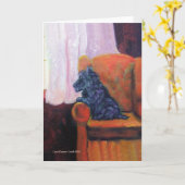 Scottish Terrier Grußkarten Karte (Gelbe Blume)