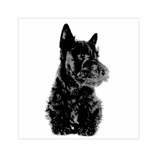 Scottish Terrier Gummistempel (Prägung)