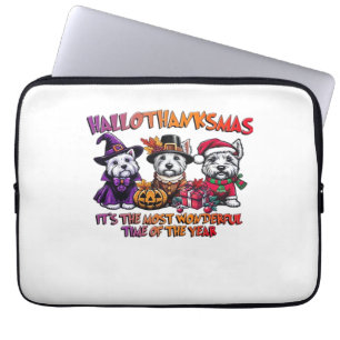 Scottish Terrier Halloween Erntedank Weihnachten Laptopschutzhülle