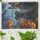 Scottish Terrier Halloween Spooky Geschirrtuch (Gefaltet)