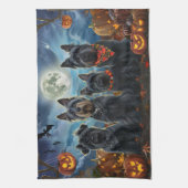 Scottish Terrier Halloween Spooky Geschirrtuch (Vertikal)