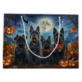 Scottish Terrier Halloween Spooky Große Geschenktüte (Rückseite)