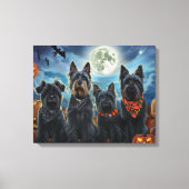 Scottish Terrier Halloween Spooky Leinwanddruck (Vorderseite)