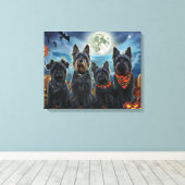 Scottish Terrier Halloween Spooky Leinwanddruck (Insitu (Holzboden))