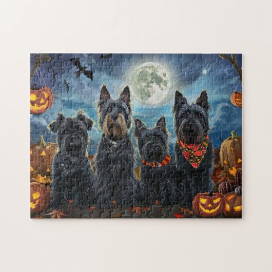 Scottish Terrier Halloween Spooky Puzzle (Horizontal)