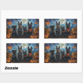 Scottish Terrier Halloween Spooky Rechteckiger Aufkleber (Blatt)