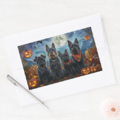 Scottish Terrier Halloween Spooky Rechteckiger Aufkleber (Umschlag)