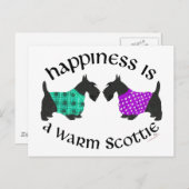 Scottish Terrier Happiness Postkarte (Vorne/Hinten)