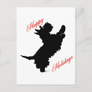 Scottish Terrier Happy Holidays Feiertagspostkarte