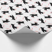 Scottish Terrier Happy Holidays Geschenkpapier (Ecke)