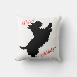 Scottish Terrier Happy Holidays Kissen