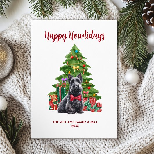 Scottish Terrier Happy Howlidays Card Feiertagskarte