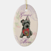 Scottish Terrier Heart Mama Keramik Ornament (Rechts)