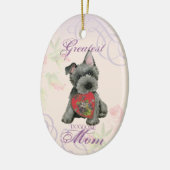 Scottish Terrier Heart Mama Keramik Ornament (Links)
