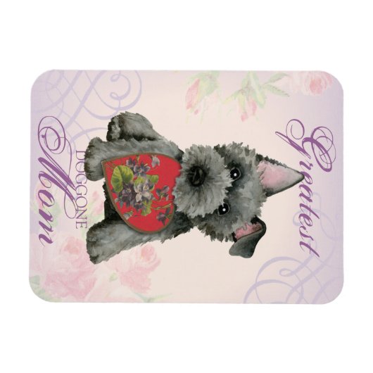 Scottish Terrier Heart Mama Magnet (Horizontal)