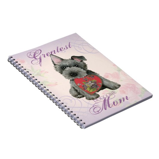 Scottish Terrier Heart Mama Notebook Notizblock (Rechte Seite)