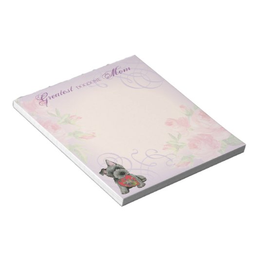 Scottish Terrier Heart Mama Notepad Notizblock (angewinkelt)